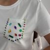 QUINCE MODAS Camiseta Bolsillo Piedras | Camisetas