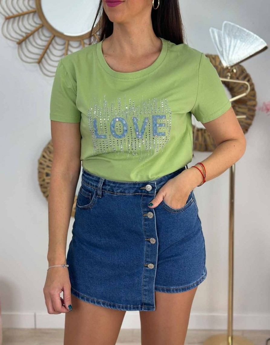 QUINCE MODAS Camiseta Love Brillo | Camisetas