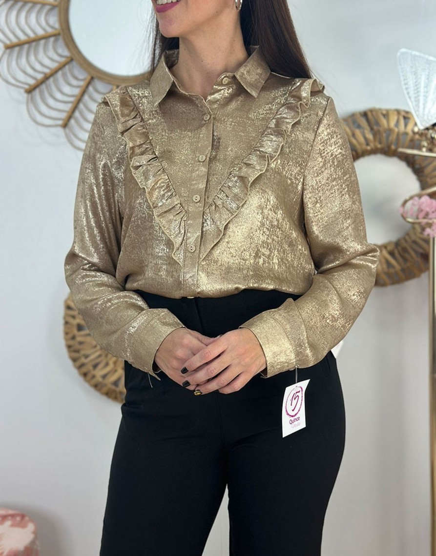 QUINCE MODAS Blusa Oro | Camisas Y Tops