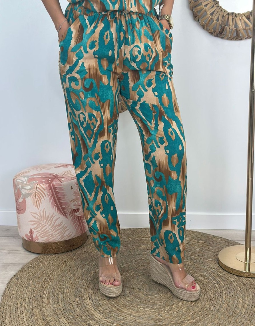 QUINCE MODAS Pantalon Tela Esmeralda | H:Hnes Y Leggins