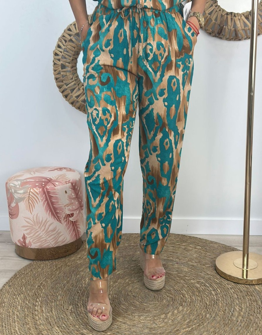 QUINCE MODAS Pantalon Tela Esmeralda | H:Hnes Y Leggins