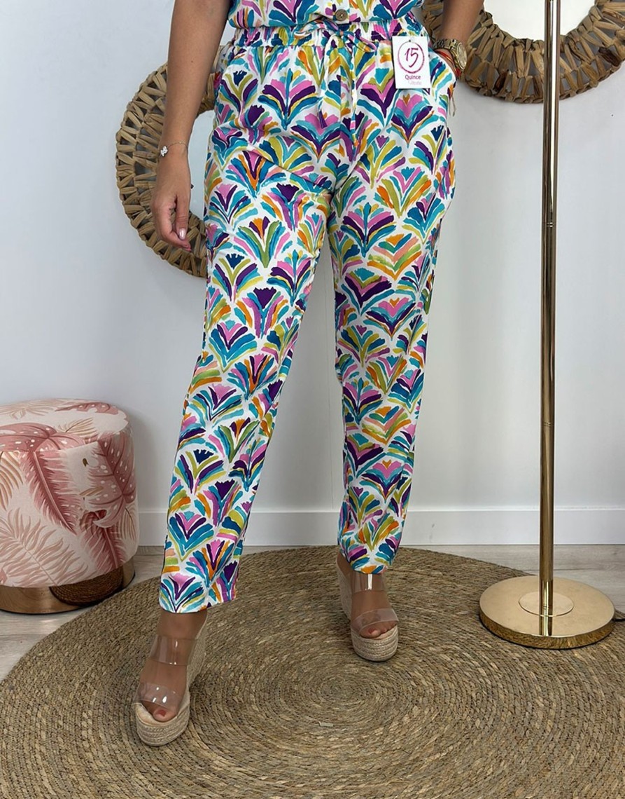 QUINCE MODAS Pantalo Tela Arco Iris | H:Hnes Y Leggins