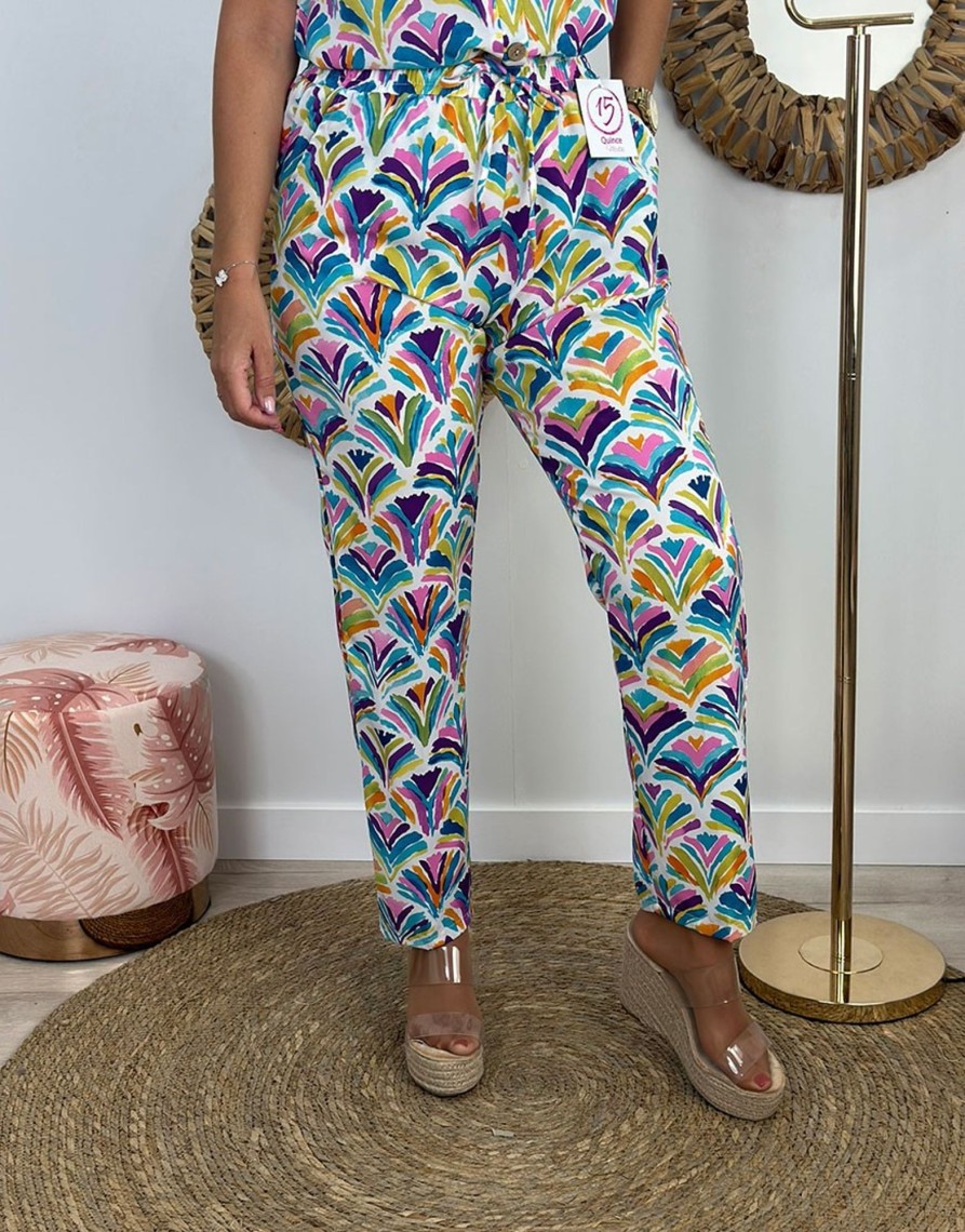 QUINCE MODAS Pantalo Tela Arco Iris | H:Hnes Y Leggins