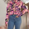 QUINCE MODAS Camisa Saten Floral | Camisas Y Tops