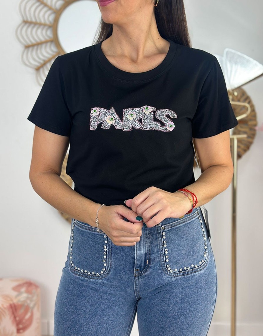 QUINCE MODAS Camiseta Paris Brillo | Camisetas