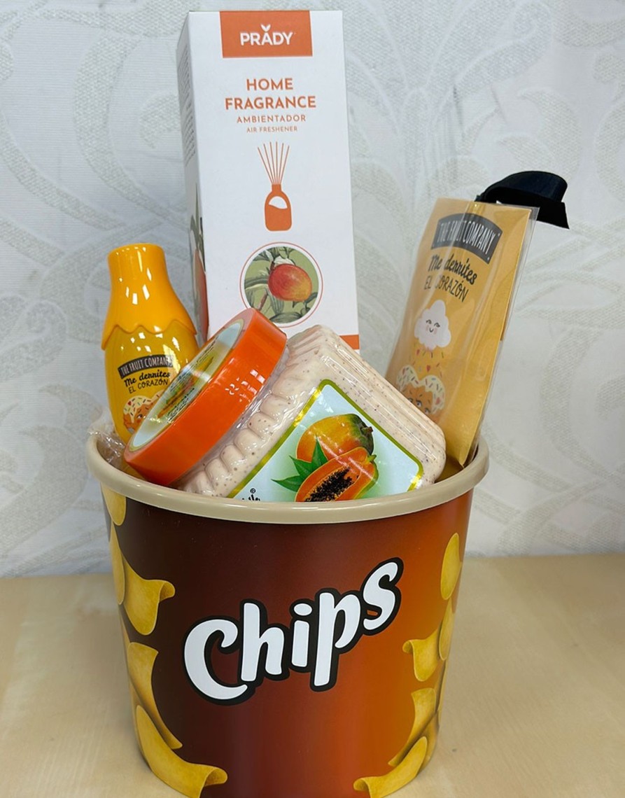 QUINCE MODAS Cubo Chips Mango | Cubos Y Cestas Para Regalar