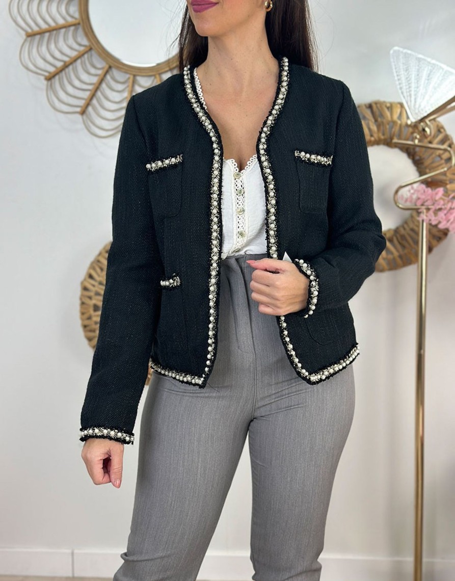 QUINCE MODAS Chaqueta Chanel Perlitas | Chaquetas Y Blazers