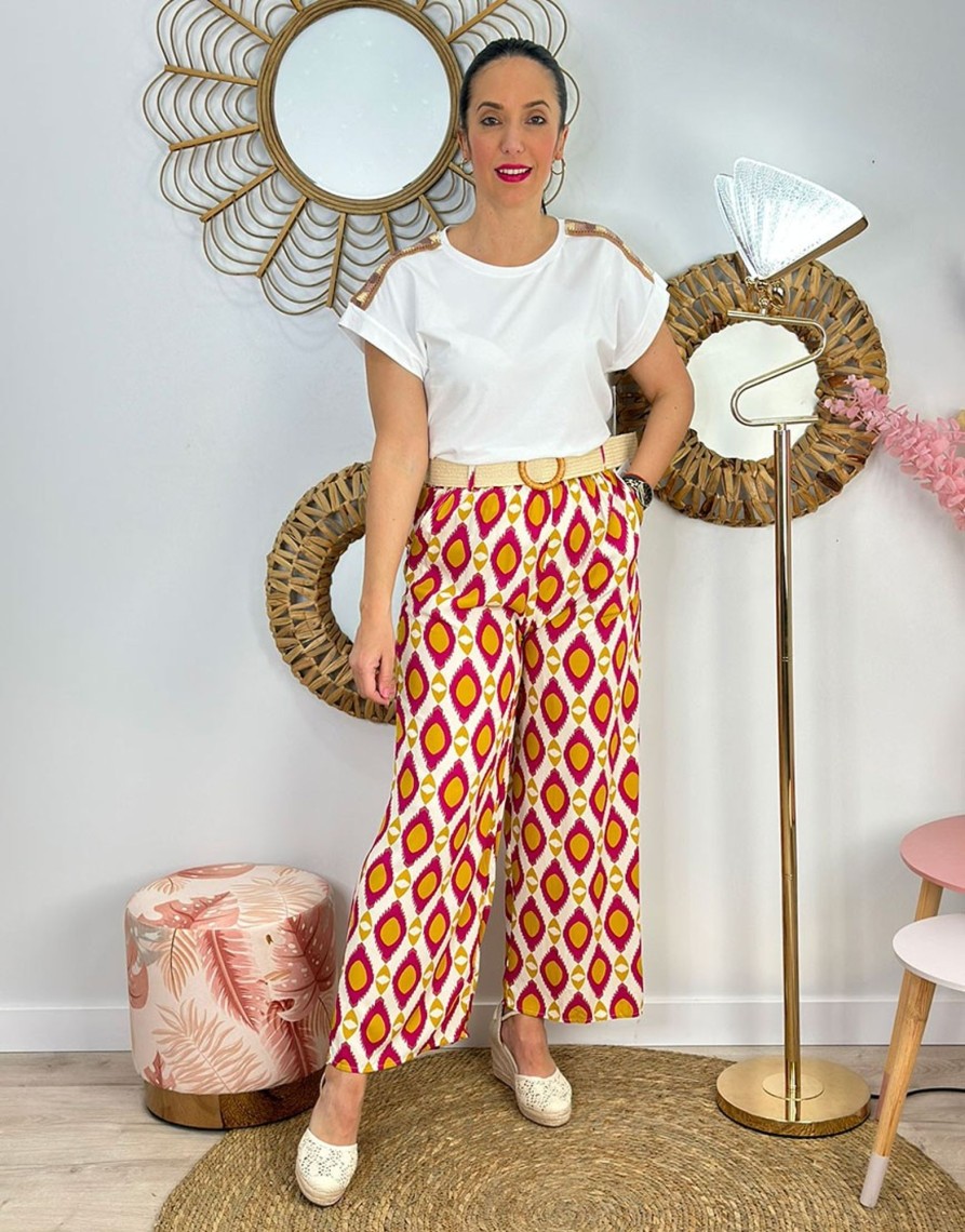 QUINCE MODAS Pantalon + Cinturon Circle | H:Hnes Y Leggins