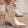 QUINCE MODAS Botin Gold 36/41 | Botin Plano