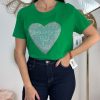 QUINCE MODAS Camiseta Corazon Brillo | Camisetas