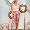 QUINCE MODAS Pantalon Tela Flores | H:Hnes Y Leggins